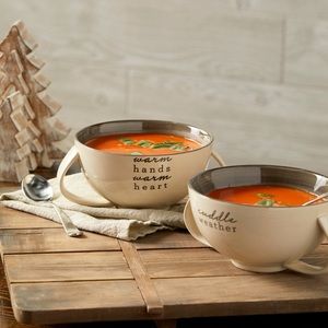 NWOT Demdaco Cuddle Soup Bowls & Spoons